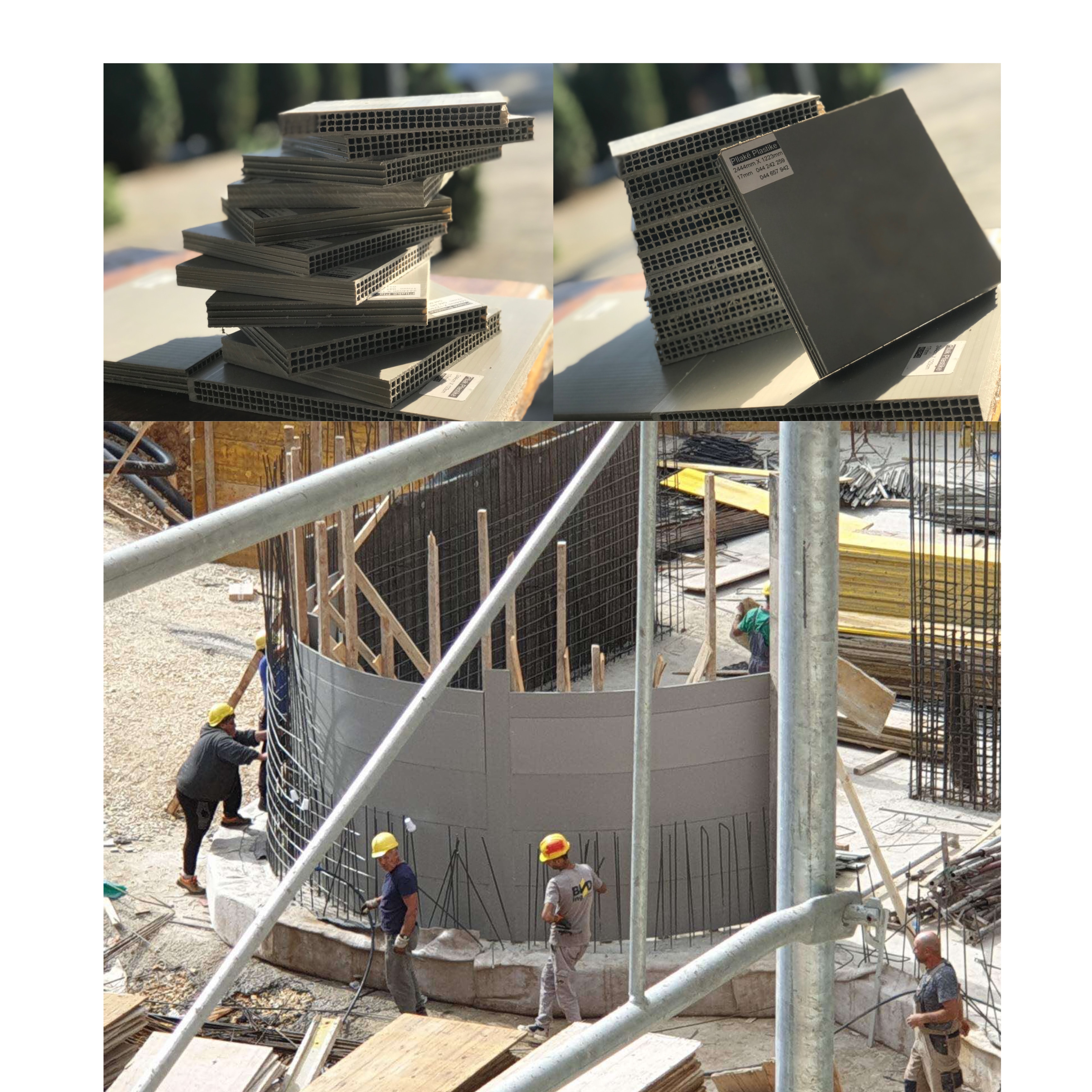 Plastic building panels installed as wall cladding